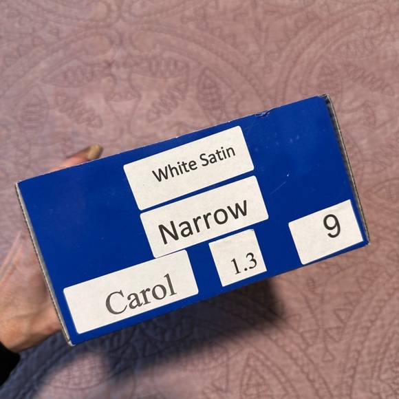 Featherlite Ballroom Dance Shoes - 9 Narrow - Carol White Satin, 1.3" Heel - Picture 13 of 14